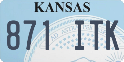 KS license plate 871ITK
