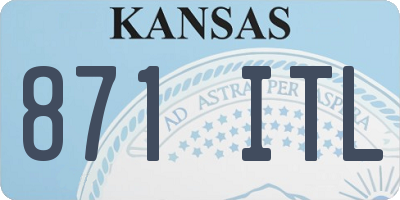 KS license plate 871ITL