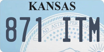 KS license plate 871ITM