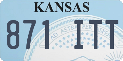 KS license plate 871ITT