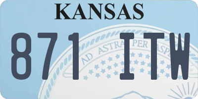 KS license plate 871ITW