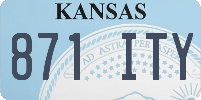 KS license plate 871ITY
