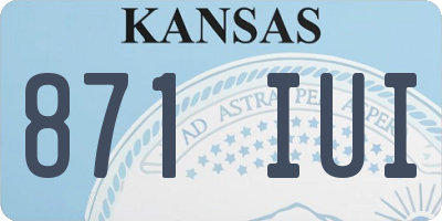 KS license plate 871IUI