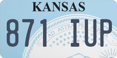 KS license plate 871IUP