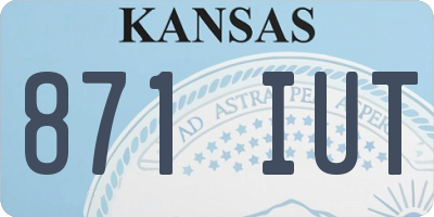 KS license plate 871IUT
