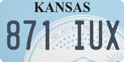 KS license plate 871IUX