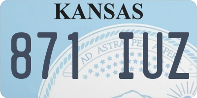 KS license plate 871IUZ