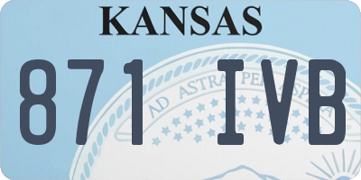 KS license plate 871IVB