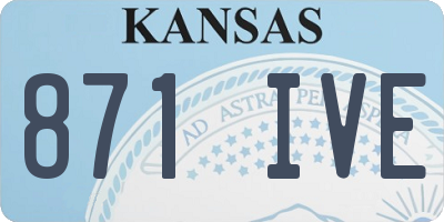 KS license plate 871IVE
