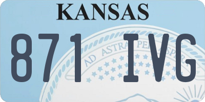 KS license plate 871IVG