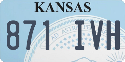 KS license plate 871IVH