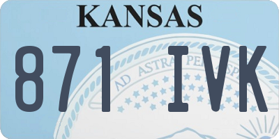 KS license plate 871IVK