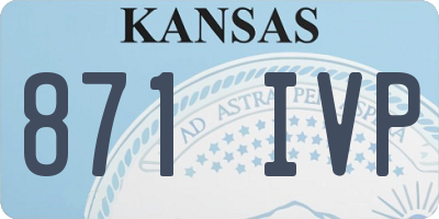 KS license plate 871IVP