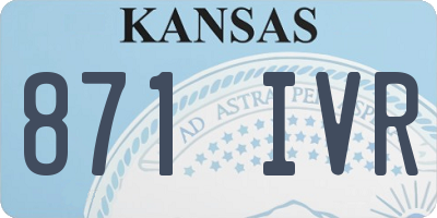 KS license plate 871IVR