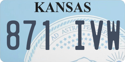 KS license plate 871IVW