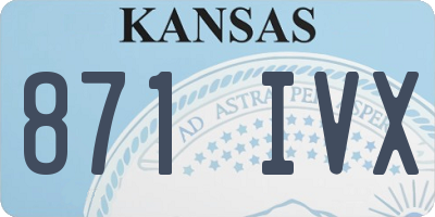 KS license plate 871IVX