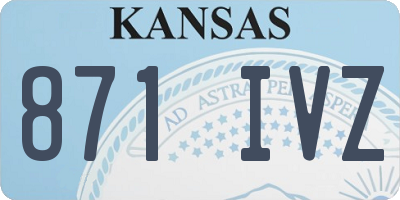 KS license plate 871IVZ