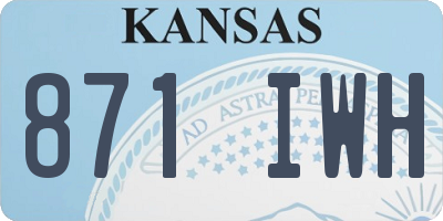 KS license plate 871IWH