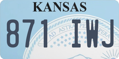 KS license plate 871IWJ