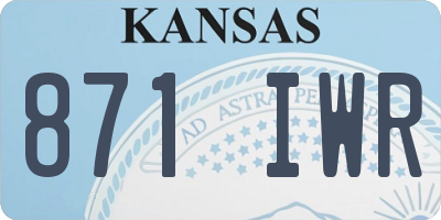 KS license plate 871IWR