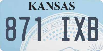 KS license plate 871IXB