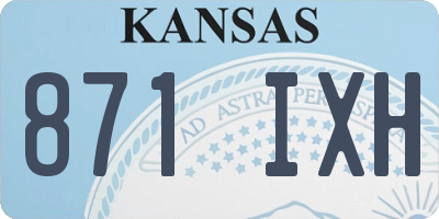 KS license plate 871IXH