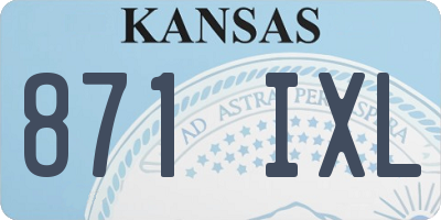 KS license plate 871IXL