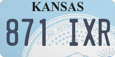 KS license plate 871IXR