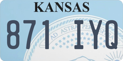 KS license plate 871IYQ