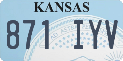 KS license plate 871IYV