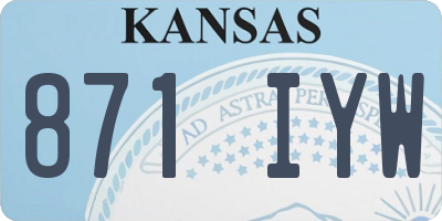 KS license plate 871IYW