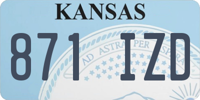 KS license plate 871IZD