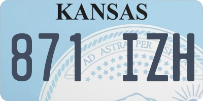 KS license plate 871IZH