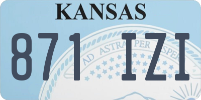 KS license plate 871IZI