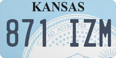 KS license plate 871IZM