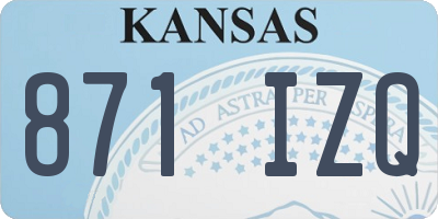 KS license plate 871IZQ