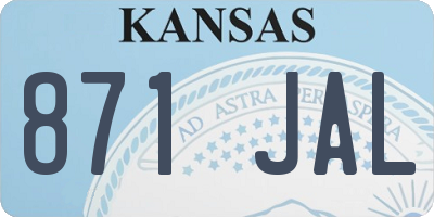 KS license plate 871JAL