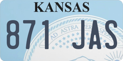 KS license plate 871JAS