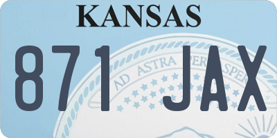 KS license plate 871JAX