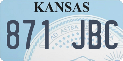 KS license plate 871JBC