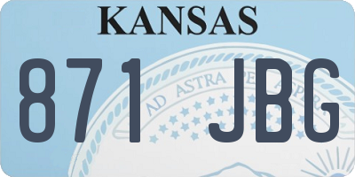 KS license plate 871JBG