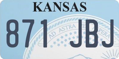 KS license plate 871JBJ