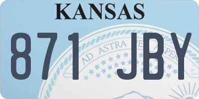 KS license plate 871JBY