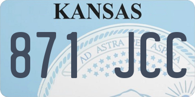 KS license plate 871JCC