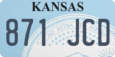 KS license plate 871JCD