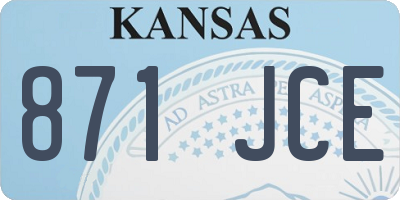KS license plate 871JCE