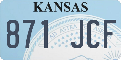 KS license plate 871JCF
