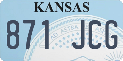 KS license plate 871JCG