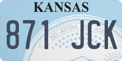 KS license plate 871JCK