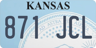 KS license plate 871JCL